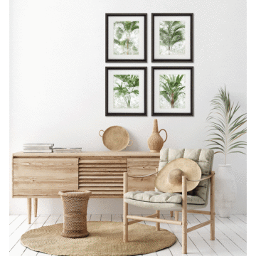 Lace Palms Ii By June Erica Vess - Framed Art