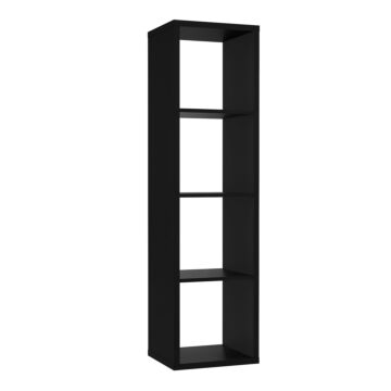 Mauro 3 Shelves Storage Unit In Matt Black