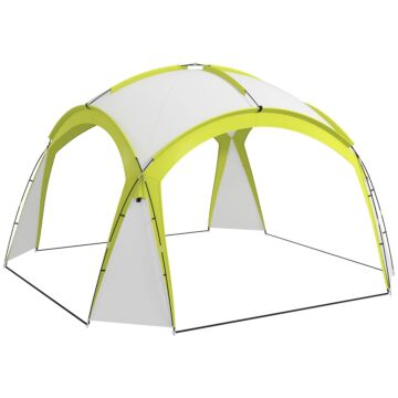 Outsunny 3.5 X 3.5m Camping Gazebo, Outdoor Event Shelter Dome Tent Garden Sun Shelter Patio Spire Arc Pavilion Camp Sun Shade, Green