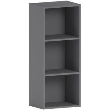 Vida Designs Oxford 3 Tier Cube Bookcase, Grey