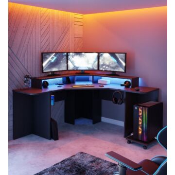 Recoil Quartz Led Corner Computer Gaming Desk