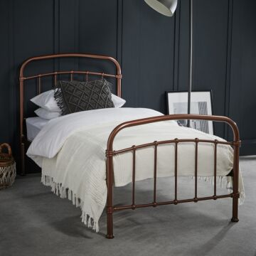 Halston 3.0ft Single Copper Bed