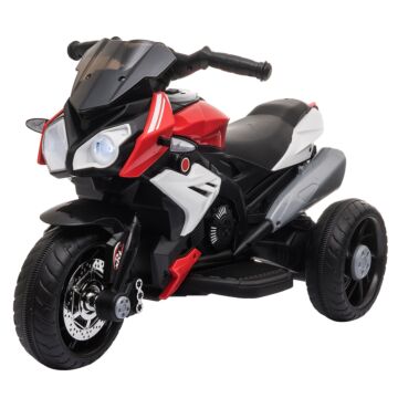 Homcom Kids 6v Battery Steel Enforced Motorcycle Ride On Trike Red