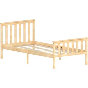 Vida Designs Milan Single Wooden Bed, High Foot, Pine