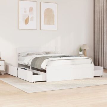 Vidaxl Bed Frame Without Mattress White 120x190 Cm Small Double Solid Wood Pine