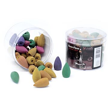 Tub Of Assorted Back Flow Incense Cones (aprox 45)