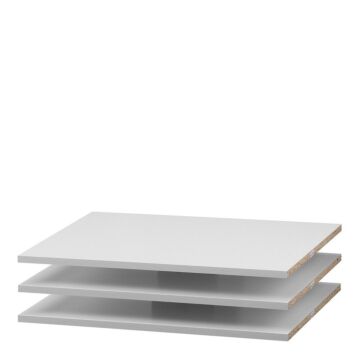 Verona Set Of 3 Shelves - Narrow (for 120cm Wardrobe) In White