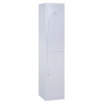 Vinsetto Locker Cabinet Storage Cold Rolled Steel W/ Shelves Vertical Cupboard Grey 38 X 46 X 180 Cm