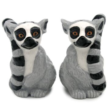 Novelty Ceramic Salt And Pepper - Lemur