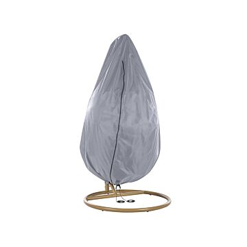 Hanging Chair Cover Grey Pvc Polyester 210 X 120 Cm Protective Rain Cover For Outdoor Furniture Beliani