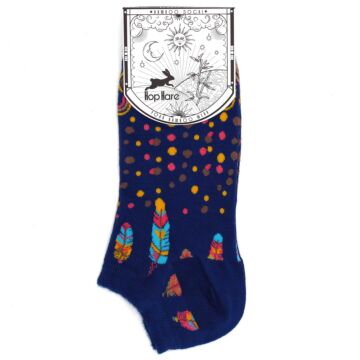 S/m Hop Hare Bamboo Socks Low (3.5-6.5) - Indian Feathers