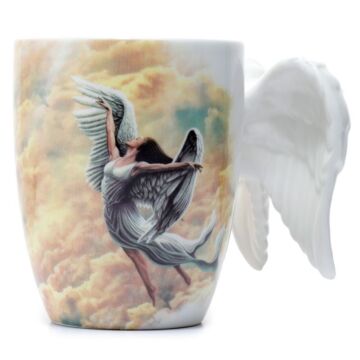 Novelty Ceramic Angel Wings Mug With Decal