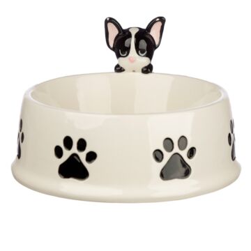French Bulldog Dog Squad Ceramic Pet Food Bowl