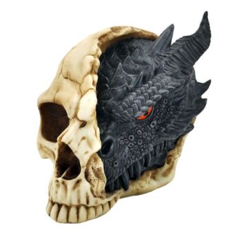 Shadows Of Darkness Dragon - Black Dragon In Skull Large