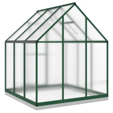 Vidaxl Greenhouse With Base Frame Green 169x169x202 Cm Aluminium