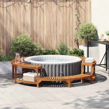 Vidaxl Hot Tub Surround Brown Ø255 X 55.5 Cm