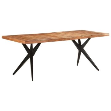 Vidaxl Dining Table 200x90x76 Cm Solid Acacia Wood