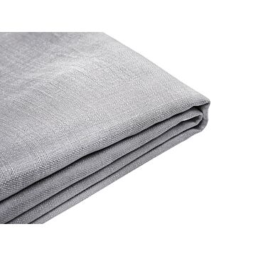 Bed Frame Cover Light Grey Fabric For Bed 160 X 200 Cm Removable Washable Beliani