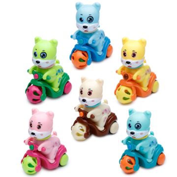 Fun Kids Friction Action Toy - Cute Dog On Scooter