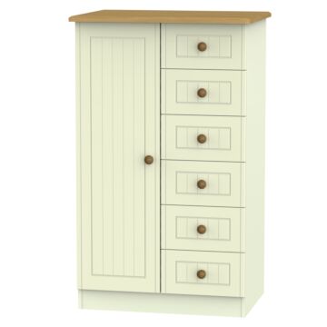 Warwick Childrens Wardrobe In Cream Ash & Modern Oak