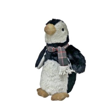 Faux Fur Fabric Penguin Doorstop