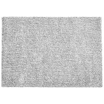Shaggy Area Rug Grey Melange 160 X 230 Cm Modern High-pile Machine-tufted Rectangular Carpet Beliani