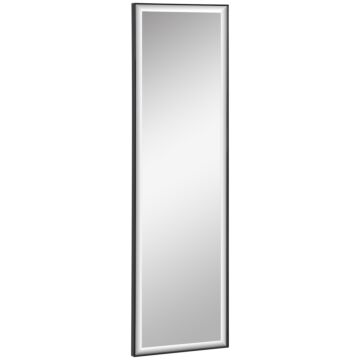 Homcom Full Length Mirror Wall-mounted, Rectangle Dressing Mirror For Bedroom, Living Room, Black