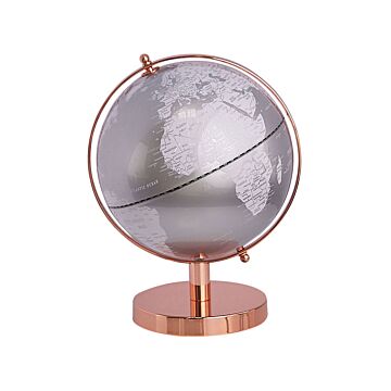 Decorative Globe Silver 20 Cm Modern Beliani