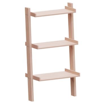 Vida Designs York 3 Tier Ladder Bookcase, Pine