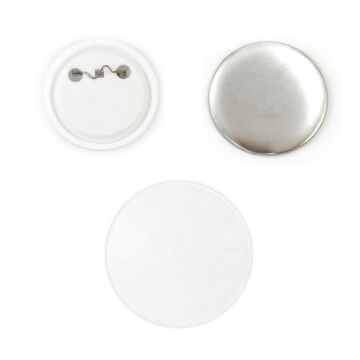 Pixmax 37mm Badge Components For Pin Button Badge Pressing (100 Pack)