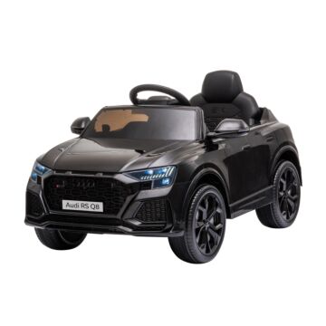 Homcom Compatible 6v Battery-powered Kids Electric Ride On Car Audi Rs Q8 Toy With Parental Remote Control Music Lights Usb Mp3 Bluetooth Black