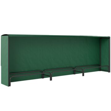 Outsunny Firewood Rack With Waterproof Cover, Heavy Duty Metal Log Store Indoors, Log Storage Holder For Outdoor Indoor Fireplace, 300 X 36 X 99 Cm, Dark Green
