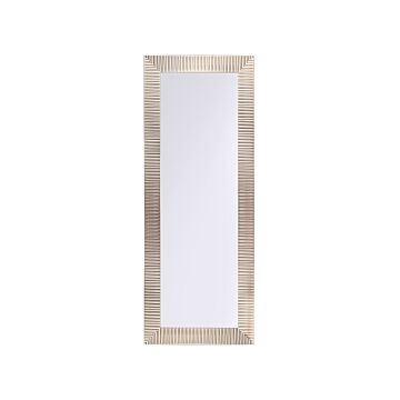Wall Mounted Hanging Mirror Gold 50 X 130 Cm Framed Modern Contemporary Living Room Hallway Beliani