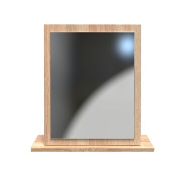 Devon Small Desktop Mirror In Bardolino Oak