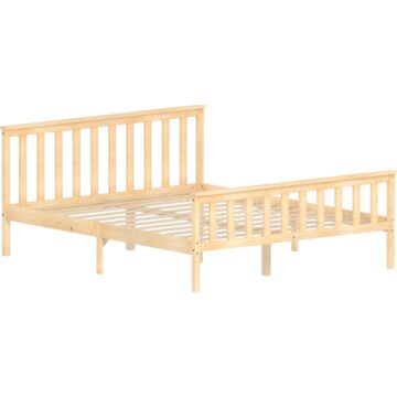 Milan King Size Wooden Bed, High Foot, Pine