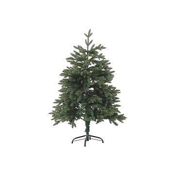 Artificial Christmas Tree Green Pvc Metal Base 120 Cm Traditional Style Beliani