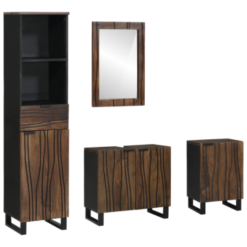 Vidaxl Bathroom Furniture Set With Drawer With Shelf 4 Pcs White 38 X 33 X 160 Cm