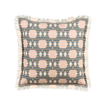 Decorative Cushion Multicolour Cotton Polyester 60 X 60 Cm Geometric Abstract Pattern Print Modern Decor Accessories Beliani