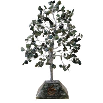 Gemstone Tree With Orgonite Base - 320 Stone - Moss Agate