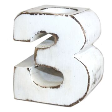 Wooden Birthday Numbers - No. 3