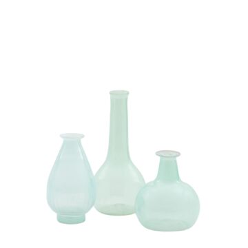 Biba Vase Ice Blue (set Of 3) 80x80x170mm