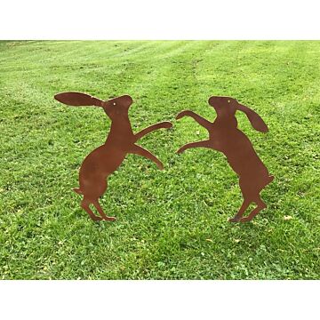 Fenland Hares On Stake X2 Bare Metal/ready To Rust