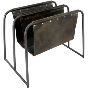 Leather & Iron Double Magazine Holder