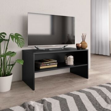Vidaxl Tv Cabinet Black 80x40x40 Cm Engineered Wood