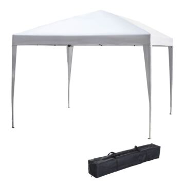 Outsunny 3 X 3 Meter Garden Heavy Duty Pop Up Gazebo Marquee Party Tent Folding Wedding Canopy-white