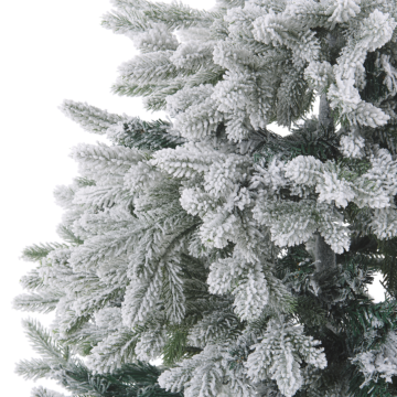 Artificial Christmas Tree White Pvc Metal Base 180 Cm Snowed Scandinavian Style Beliani
