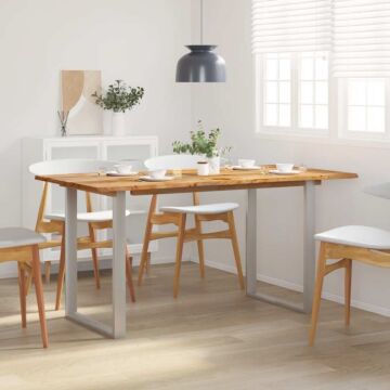 Vidaxl Dining Table 154x80x76 Cm Solid Acacia Wood