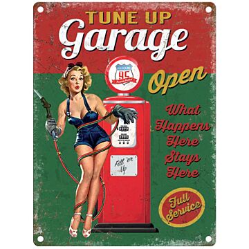 Small Metal Sign 45 X 37.5cm Vintage Retro Tune Up Garage