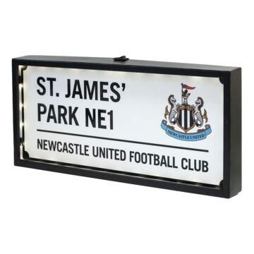 Newcastle United Fc Metal Led Street Sign