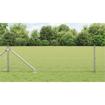 Vidaxl Welded Wire Fence With 13 Spike Posts 0.8x50 M Galvanised Steel